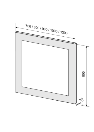 Зеркало Sanvit ЛИВИНГ 80х90 см с LED подсветкой
