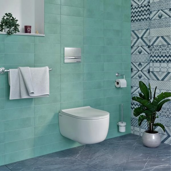 Инсталляция BERGES NOVUM 40254 для скрытого монтажа унитаза кнопка F4 Soft Touch, белая