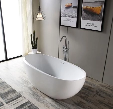 Акриловая ванна ABBER AB9285 отдельностоящая цвет белый