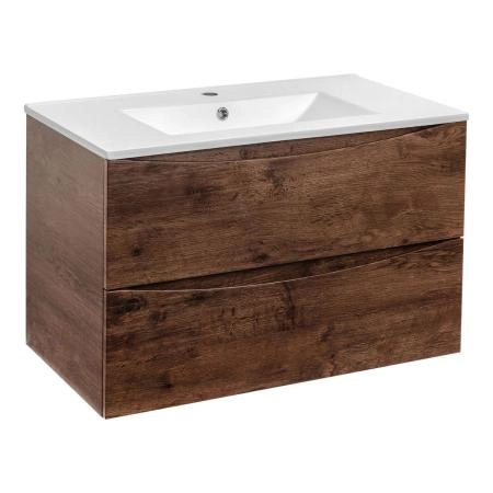 Тумба под раковину Vincea Mia 800 подвесная, 2 выкатных ящика soft close, R.Wood