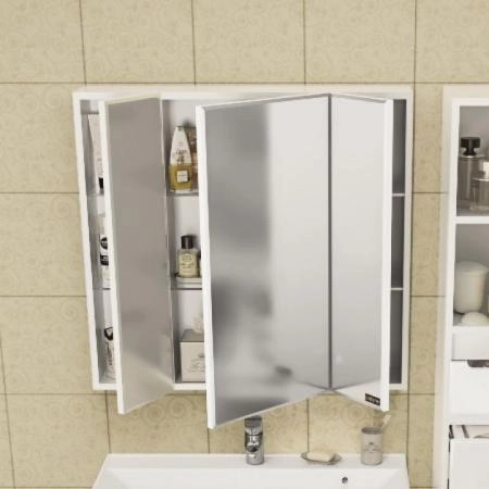 Зеркальный шкаф СаНта Стандарт 100 113012, цвет белый