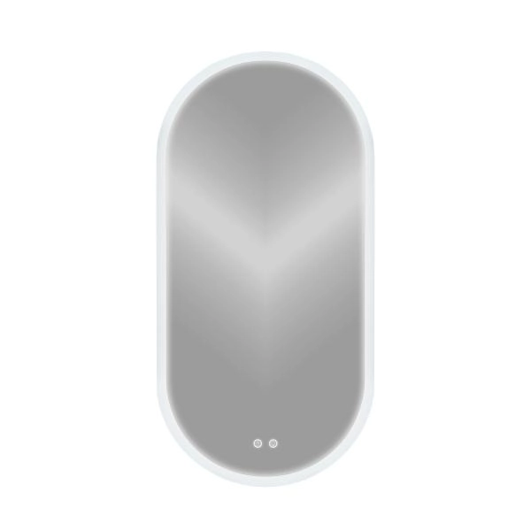 Зеркало Comforty Опал 00-00014222CF овальное 50x100 со светодиодной подсветкой холодный свет контактный сенсор антизапотевание