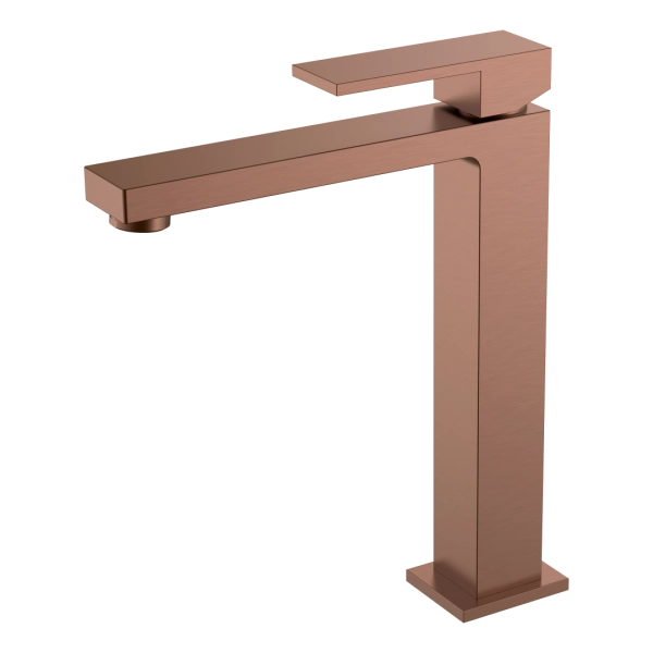 Смеситель для умывальника Boheme высокий Qubic Brushed Bronze 472-BRB