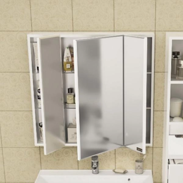 Зеркальный шкаф СаНта Стандарт 100 113012, цвет белый