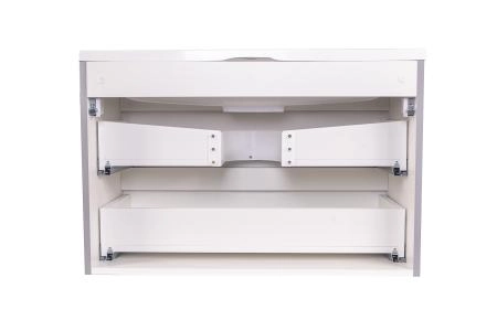 Тумба подвесная Style Line Бергамо мини 90 (2 ящ.) Люкс антискрейтч серый, PLUS