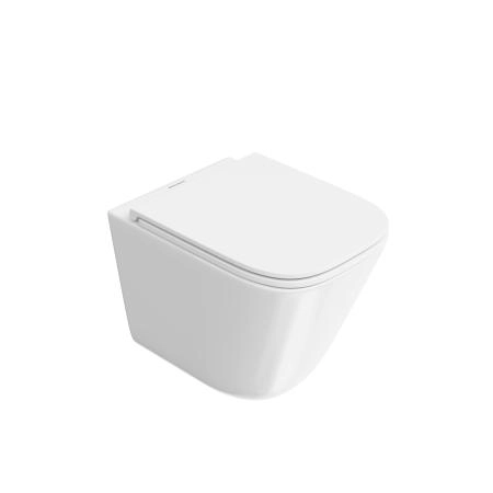 Унитаз Kerama Marazzi CUBO КУБО CU.T.wc.02 Торнадо подвесной, с системой смыва торнадо с крепежом и сиденьем, белый глянцевый