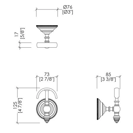 Devon&Devon Diamond Крючок, подвесной, цвет: бронза