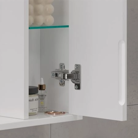 Зеркало-шкаф с LED подсветкой Volna Lake 60 правое (белый)