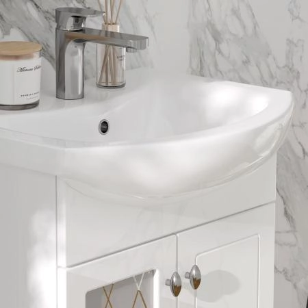 Тумба для ванной Volna Milena 55.2D напольная (Балтика) раковина отдельно