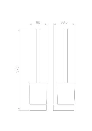 Туалетный ершик в комплекте WONZON & WOGHAND, Хром (WW-9529)