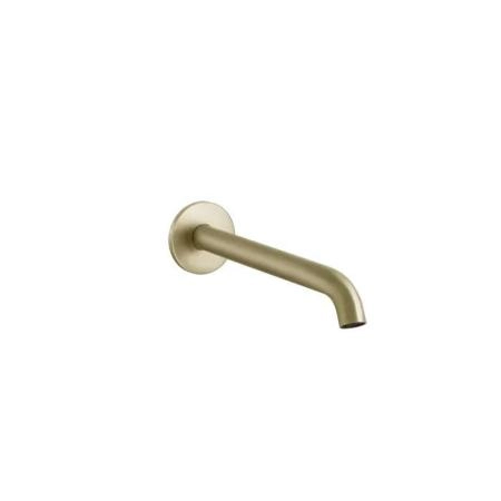 GESSI 316 Настенный излив 20см на 1/2”, комбинируемый с удаленным управлением (не входит в комплект), цвет: Brushed Brass PVD