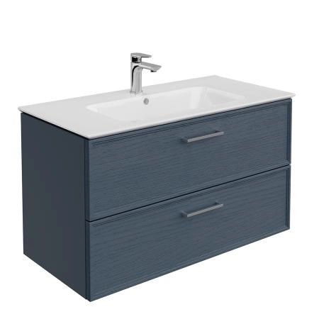 Тумба Kerama Marazzi PIANO CLASSIC ПИАНО КЛАССИК PIA.CL.95\BLU.M подвесная 95 см, 2 ящика, ясень синий матовый