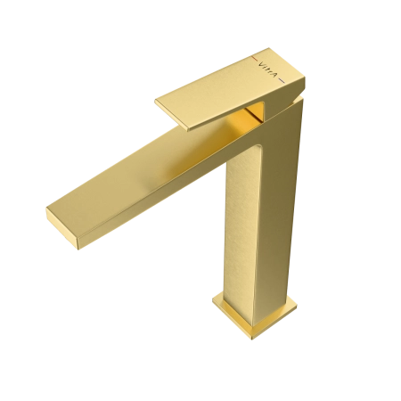 Смеситель VitrA Minimax Square  A4372425EXP однорычажный брашированное золото латунь