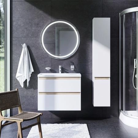 Зеркало AM.PM X-Joy 80 см Led-подсветка, ИК- сенсором, круглое, M85AMOX0801WG серебристый