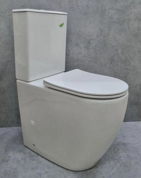 Унитаз Ceramalux 1289A напольный безбодковый с бачком ( GEBERIT ) сиденье микролифт, белый