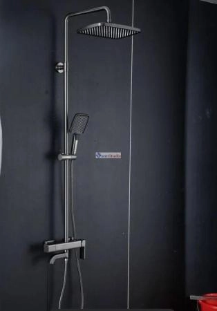 Душевая система Gappo G2418-29 с изливом оружейная сталь