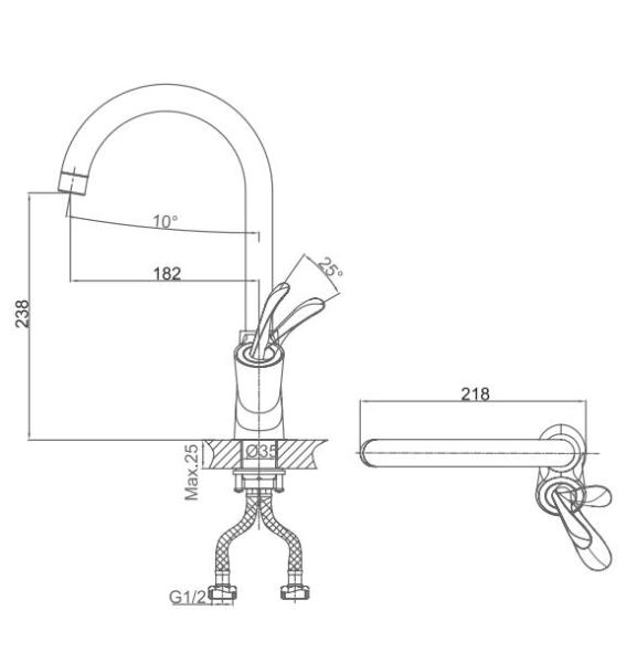 Смеситель для кухни D&K Venice Baciano (DA1032441)