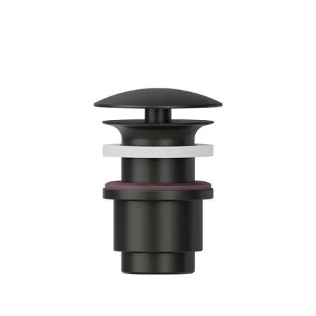 Newform Донный клапан, свободный слив, для раковины без перелива, Н min 25 - max 45 мм, цвет: carbon satin