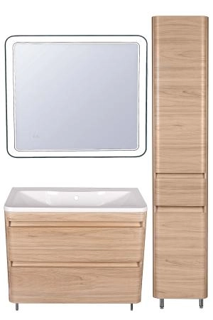 Тумба напольная Style Line Атлантика 100, Люкс ясень перламутр, PLUS