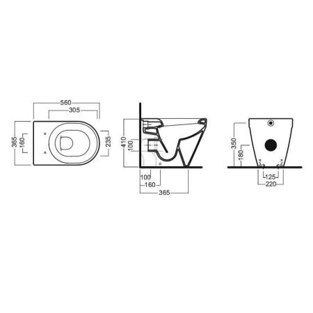 Унитаз Hatria DaytimeEVO YXV7 напольный, безободковый