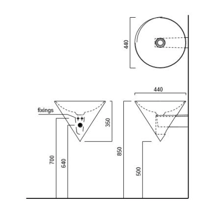 Kerama Marazzi Кронштейн для раковины Cono, цвет: белый