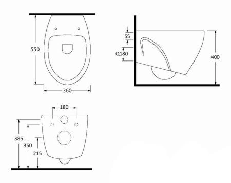 Унитаз BeWash Helenen подвесной безободковый с функцией биде с сиденьем микролифт белый глянец 69303601
