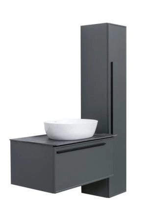 Тумба под раковину LA FENICE Elba Grigio серая 80 FNC-01-ELB-G-80 серый матовый зелёный матовый