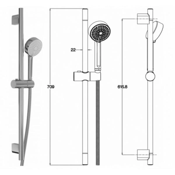 Душевой гарнитур Jacob Delafon BEAT E76907RU-CP хром