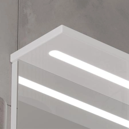 Зеркало-шкаф с LED подсветкой Volna Lake 60 правое (белый)