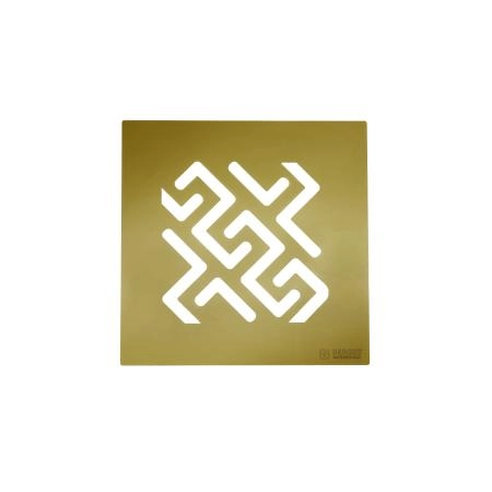 Трап-водосток BERGES ZENTRUM Antik 094464,100х100, бронза, выпуск D50/75/110 H74 вертикальный