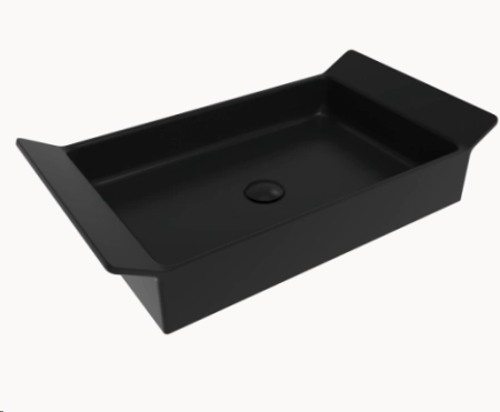 Flaminia Box 60 раковина 725х400хh150 мм, накладная, без отверстий для смесителя, без перелива, керамика, цвет Carbone