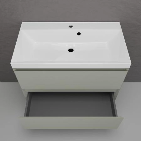 Тумба подвесная Style Line Манхэттен 80 ЭМАЛЬ под ASTI 80 2 ящика PLUS олива