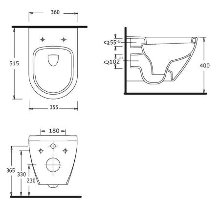 Унитаз BeWash Vettern подвесной с сиденьем микролифт белый глянец 82323201