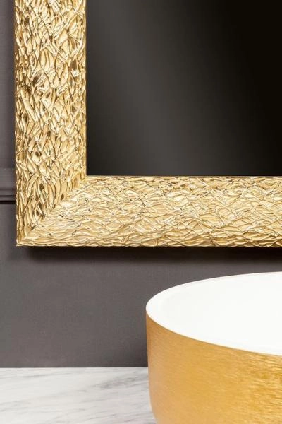 Зеркало Boheme Linea прямоугольная 79х95 533, золото, рельефная резная рама из массива дерева