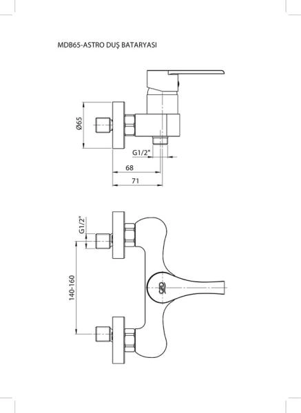 Смеситель для душа GPD ATROS MDB65 хром