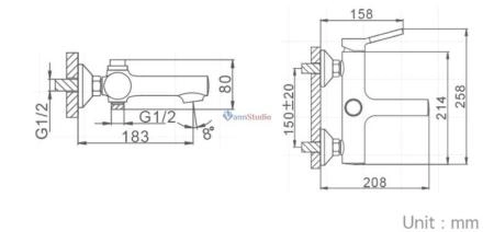 Смеситель для ванны Frap F3244 хром