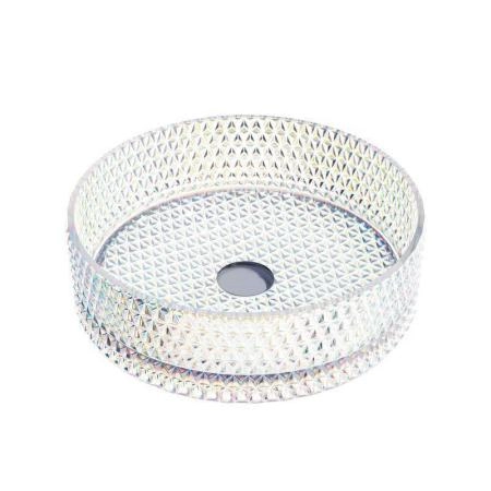 Умывальник чаша накладная круглая (цвет неон) Cristal 360x360x112мм