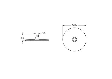 Встраиваемый душевой комплект VitrA Root Round  A49307EXP с термостатом хром латунь