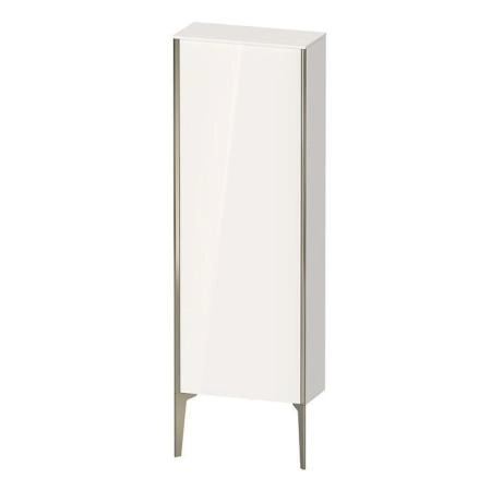 Duravit XViu Шкаф подвесной 50x24x133см, с 1 дверью, 3 стеклянными полками (петли справа), цвет: белый глянцевый/champagne matt