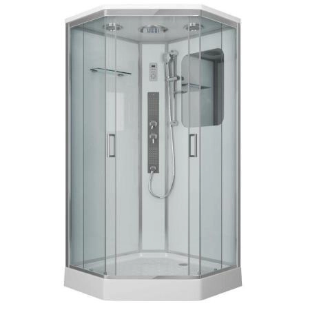 Душевая кабина Niagara Premium NG-6002-01GD (1000х1000х2200) низкий поддон(16 см) стекло ПРОЗРАЧНОЕ