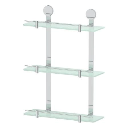 хромПолка 3-х ярусная 40 cm матовое стекло;  ARTWELLE Harmonie HAR 038