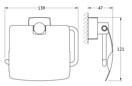 Держатель туалетной бумаги FBS Esperado ESP 055 с крышкой хром