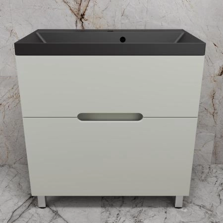 Тумба Style Line "Матис 80" ЛС-00002438 напольная под ASTI 80 (2 ящика), ОЛИВА, ЭМАЛЬ