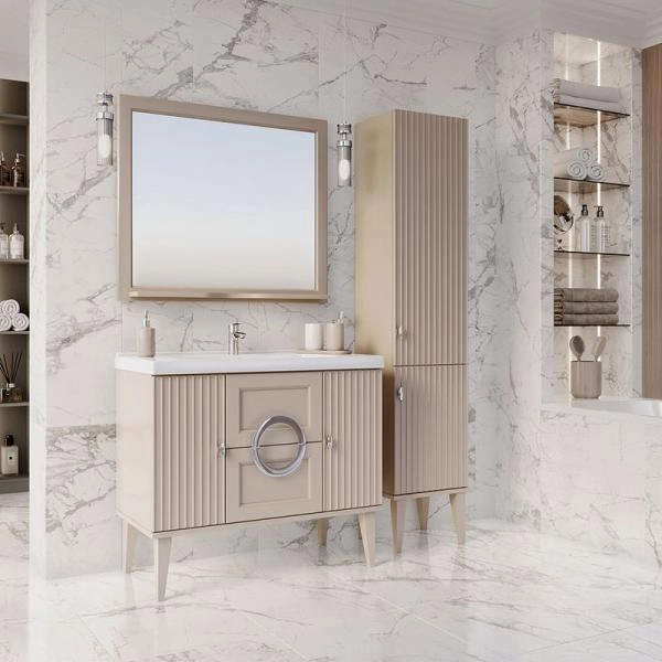 Тумба ASB-Woodline Федерика 100 Тирамису Софт по раковину Гармония 100