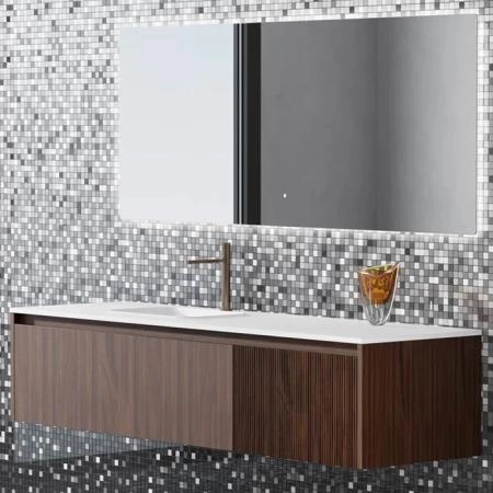 Salini Зеркало для ванны OMBRA 200х70х2.5см., с LED подсветкой, влагостойкое AGC Сrystalvision, сенс. выкл., крепления, обогрев, антизапот.