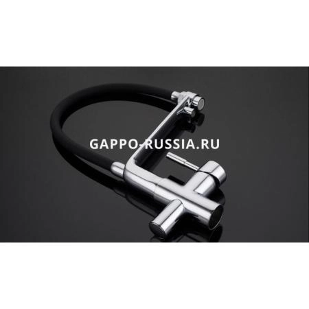 Смеситель Gappo G4398-7 для кухни хром черный