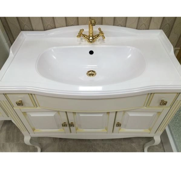 Тумба под раковину Opadiris Лаура 100 1000х930х540 мм цвет белый с бежевой патиной напольная