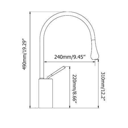 Смеситель для раковины Bronze de Luxe Scandi (9015BR) бронза