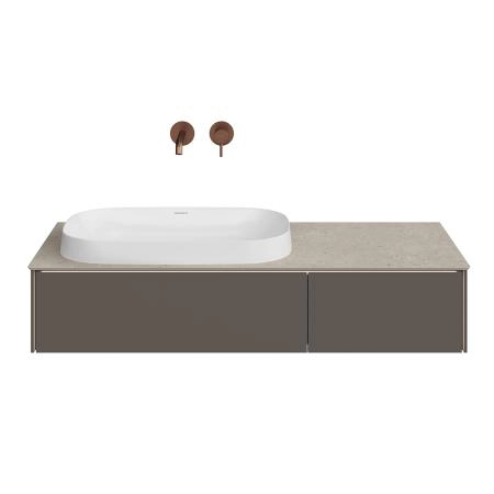 Тумба Kerama Marazzi MAGICA МАДЖИКА MA.120.2\EGR.M подвесная 120, 2 ящика, вечерний серый матовый