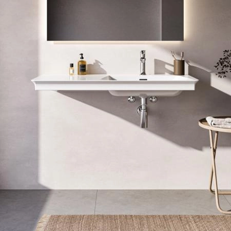 Ideal Standard La Dolce Vita Раковина 106х53.5хh14.5см, подвесная, ассиметричная, Dx, цвет: белый